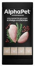 AlphaPet Superpremium Крем-лакомство с курицей и клюквой